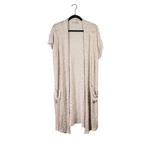 Olivia Moon Cream Knit Loose Fit Business Casual Cardigan Sweater Size XL